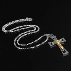 Men's Christian Necklace Sacrifice 8 Men's Christian Necklace Sacrifice -Lord's Guidance mens crucifix jesus cross necklace lord s guidance