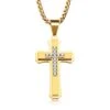 Men's Christian Necklace Gold Diamond 1 Men's Christian Necklace Gold Diamond -Lord's Guidance mens gold diamond crossnecklace lord s guidance