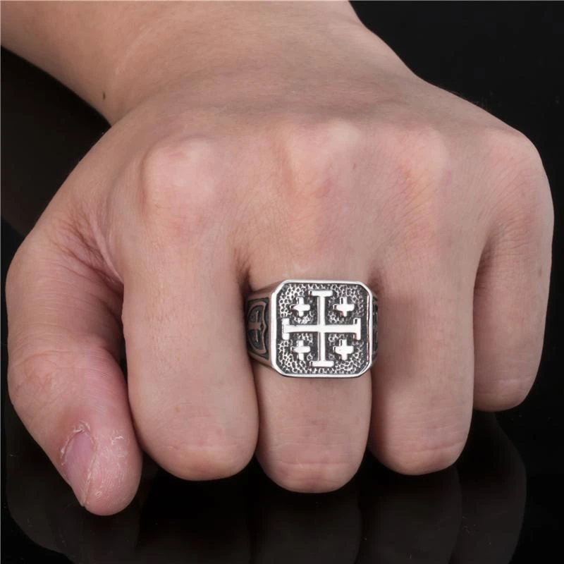 Christian Ring Jerusalem Cross 5 Christian Ring Jerusalem Cross - Image 3