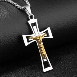 Men's Christian Necklace Sacrifice 9 Men's Christian Necklace Sacrifice -Lord's Guidance mens jesus crucifix cross necklace lord s guidance