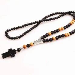 Men's Christian Necklace Beaded Necklace 11 Men's Christian Necklace Beaded Necklace -Lord's Guidance mens wood beaded cross necklace lord s guidance