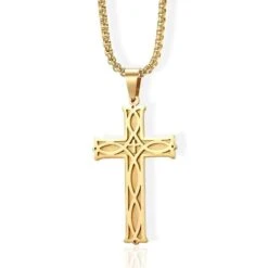 Men's Christian Necklace Christian Cross