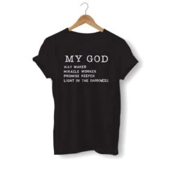 Christian T-Shirt My God 13 Christian T-Shirt My God -Lord's Guidance my god shirt black