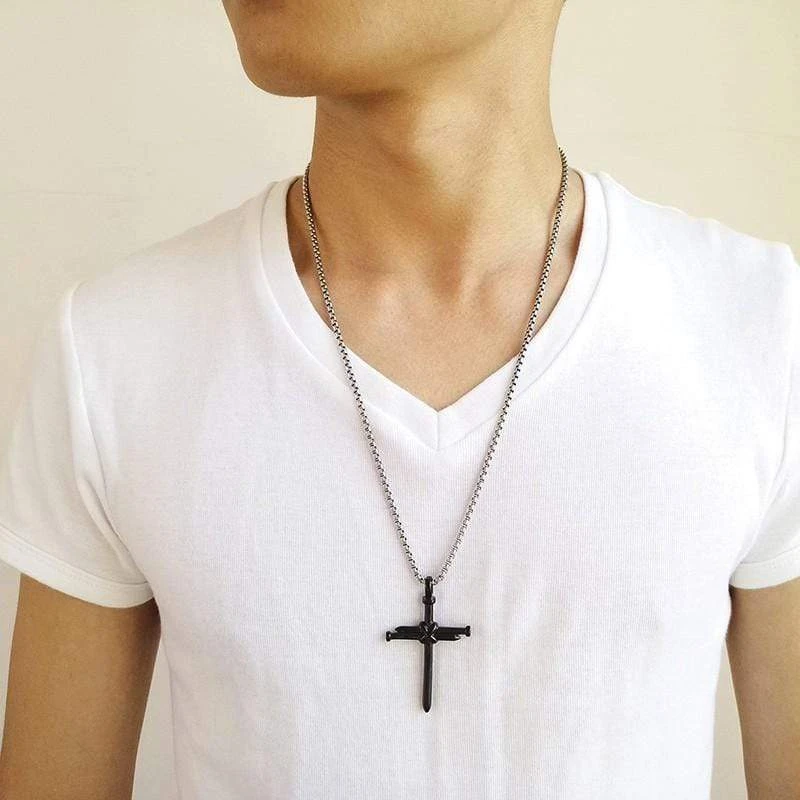 Men's Christian Necklace Nails (Black) 4 Men's Christian Necklace Nails (Black) - Image 2