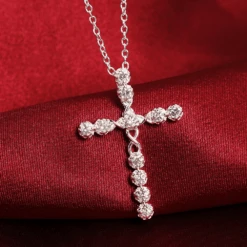 Women's Christian Necklace Diamond Cross 9 Women's Christian Necklace Diamond Cross -Lord's Guidance necklace diamonds cross lords guidance