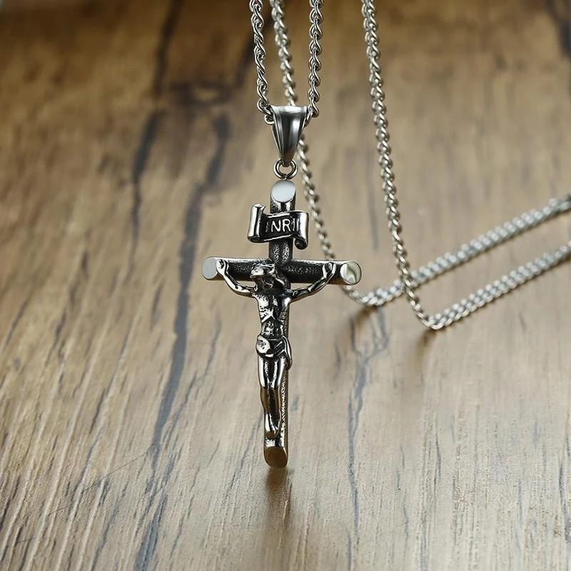 Men's Christian Necklace INRI 5 Men's Christian Necklace INRI - Image 3