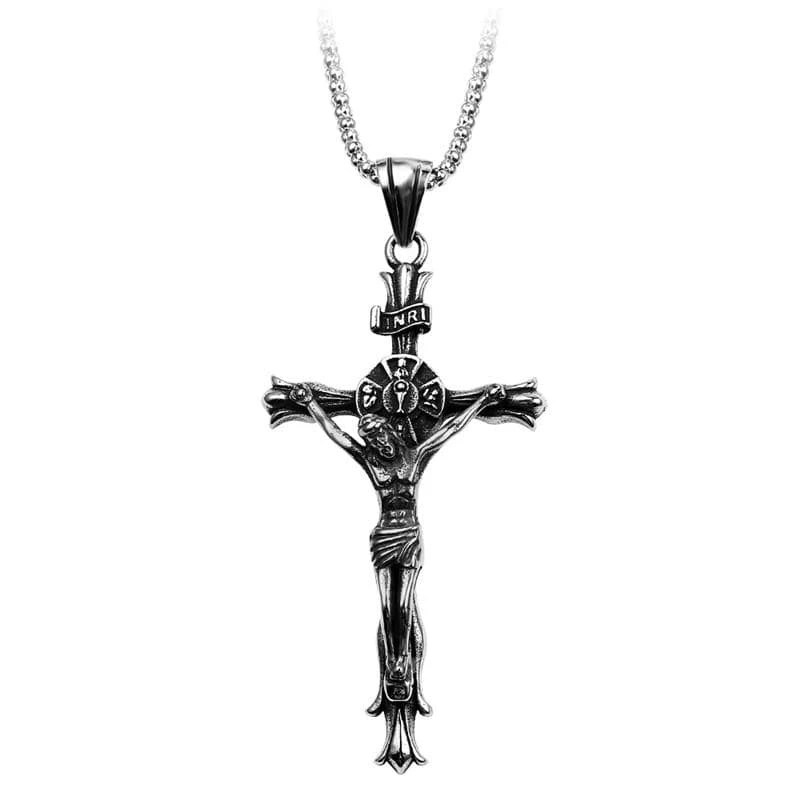Men's Christian Necklace INRI Antique Cross 3 Men's Christian Necklace INRI Antique Cross