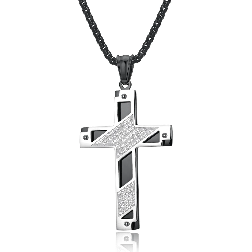 Men's Christian Necklace Padre Nuestro 6 Men's Christian Necklace Padre Nuestro - Image 4
