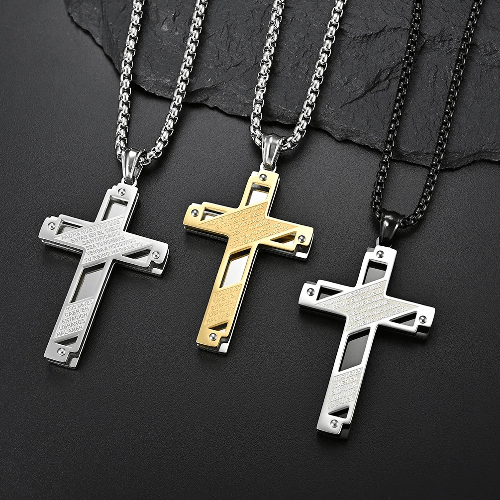 Men's Christian Necklace Padre Nuestro 10 Men's Christian Necklace Padre Nuestro - Image 8