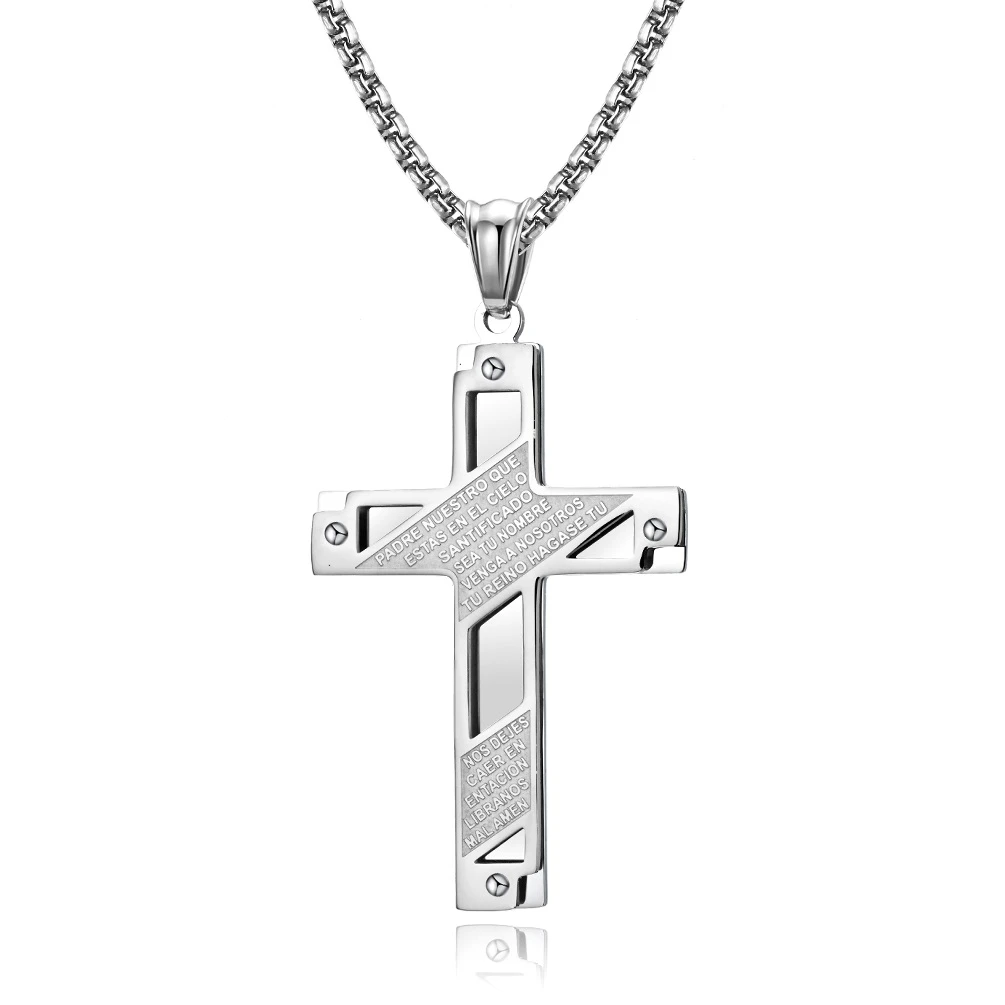 Men's Christian Necklace Padre Nuestro 8 Men's Christian Necklace Padre Nuestro - Image 6
