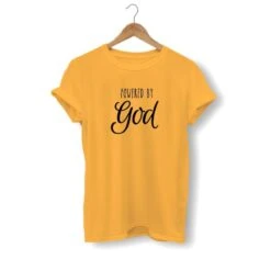 Christian T-Shirt Powered By God 9 Christian T-Shirt Powered By God -Lord's Guidance powered by god t shirt ellow