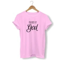 Christian T-Shirt Powered By God 11 Christian T-Shirt Powered By God -Lord's Guidance powered by god t shirt pink