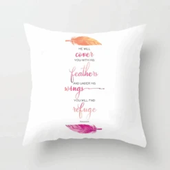 Christian Pillow Cover He Will Cover You