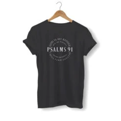 Christian T-Shirt Psalm 91 13 Christian T-Shirt Psalm 91 -Lord's Guidance psalm 91 shirt black
