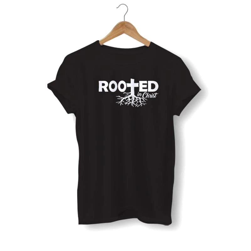 Christian T-Shirt Rooted In Christ 5 Christian T-Shirt Rooted In Christ - Image 3