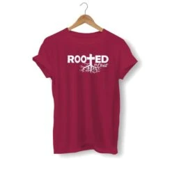 Christian T-Shirt Rooted In Christ 18 Christian T-Shirt Rooted In Christ -Lord's Guidance rooted in christ shirt burgundy