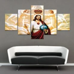 Christian Canvas Art Sacred Heart Of Jesus 10 Christian Canvas Art Sacred Heart Of Jesus -Lord's Guidance sacred heart of jesus wall hanging lords guidance
