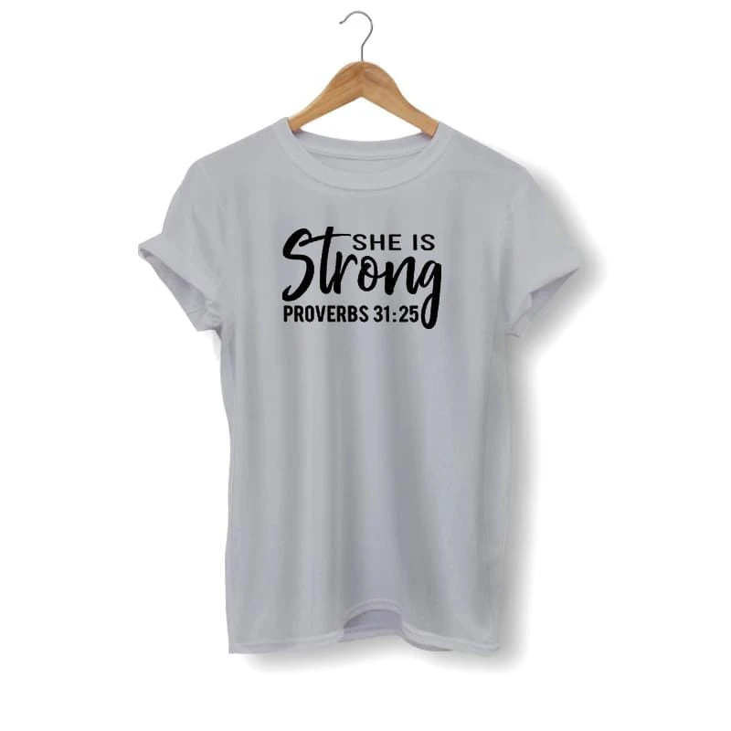 Christian T-Shirt She Is Strong 6 Christian T-Shirt She Is Strong - Image 4