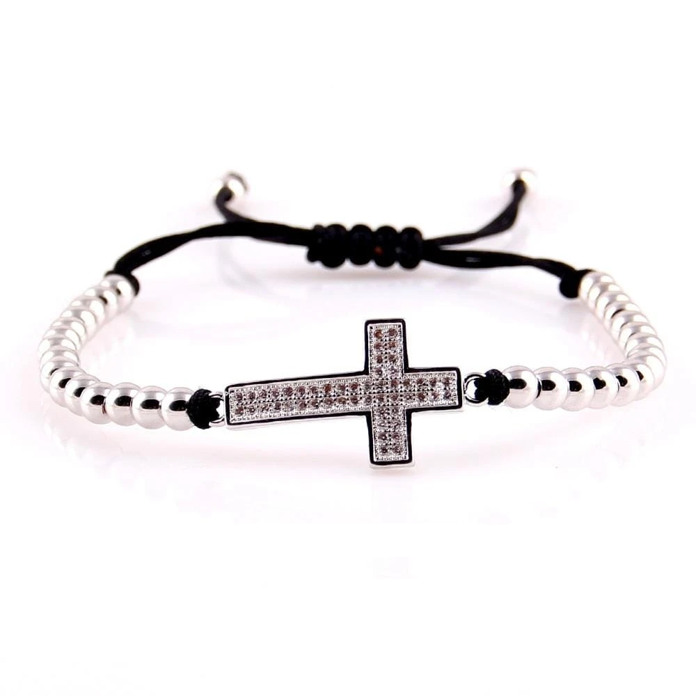 Women's Cross Bracelet Beads And Rope 5 Women's Cross Bracelet Beads And Rope - Image 3