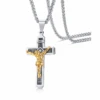 Men's Christian Necklace Two Tone