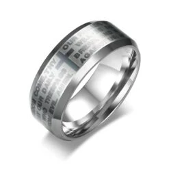 Christian Ring Lord's Prayer 11 Christian Ring Lord's Prayer -Lord's Guidance silver lord s prayer ring lord guidance