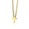 Women's Christian Necklace Small Golden Cross 2 Women's Christian Necklace Small Golden Cross -Lord's Guidance small cross gold womens necklace
