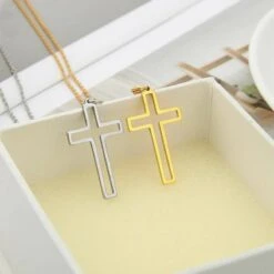 Women's Christian Necklace Hollowed 12 Women's Christian Necklace Hollowed -Lord's Guidance small cross necklaces women