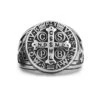 Christian Ring St Benedict Signet Ring 1 Christian Ring St Benedict Signet Ring -Lord's Guidance st benedict signet ring silver