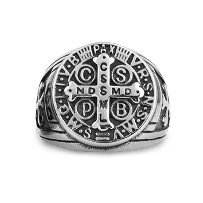 Christian Ring St Benedict Signet Ring 3 Christian Ring St Benedict Signet Ring