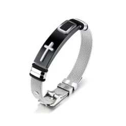 Men's Cross Bracelet Classy -Lord's Guidance stainless steel cross bracelet black lord s guidance