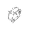 Christian Ring Shine (Silver) 2 Christian Ring Shine (Silver) -Lord's Guidance sterling silver double cross ring lord s guidance