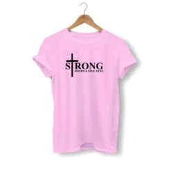 Christian T-Shirt Joshua One Nine -Lord's Guidance strong joshua one nine shirt pink