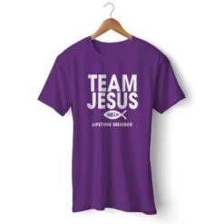 Christian T-Shirt Team Jesus 10 Christian T-Shirt Team Jesus -Lord's Guidance team jesus shirt purple