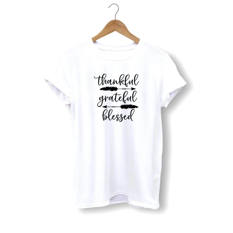Christian T-Shirt Thankful Grateful Blessed 3 Christian T-Shirt Thankful Grateful Blessed