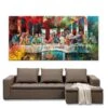 Christian Canvas Art The Last Supper Multicolor