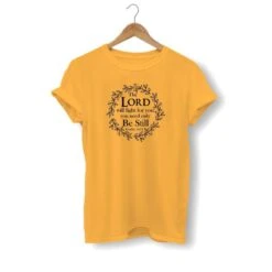 Christian T-Shirt The Lord Will Fight For You 22 Christian T-Shirt The Lord Will Fight For You -Lord's Guidance the lord will fight for you shirt yellow