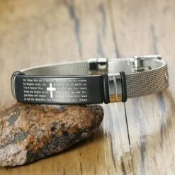 Bible Verse Bracelet The Lord's Prayer 9 Bible Verse Bracelet The Lord's Prayer -Lord's Guidance the lord s prayer christian bracelet