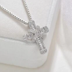 Women's Christian Necklace Purity 11 Women's Christian Necklace Purity -Lord's Guidance tinydiamondcrossnecklacessteel