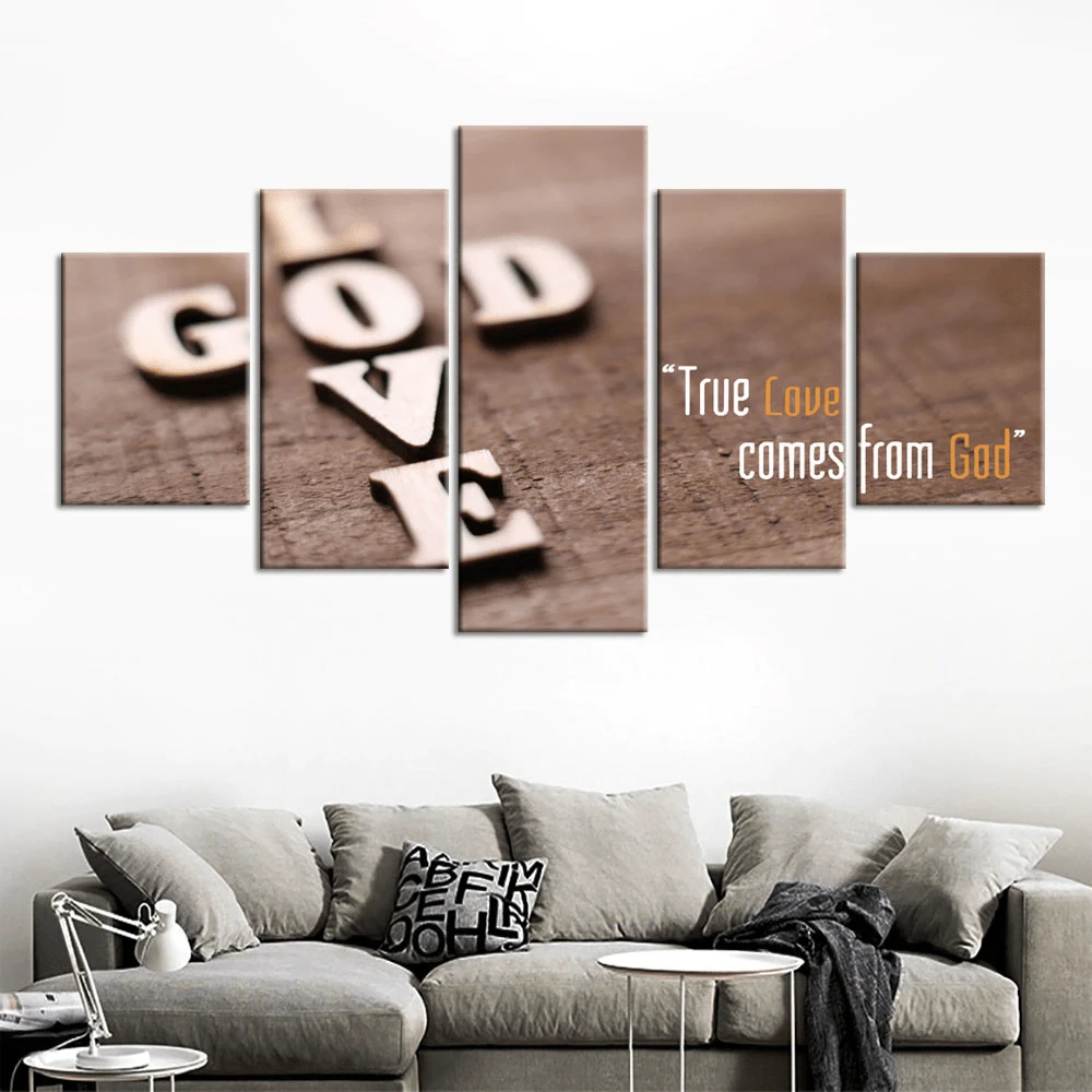 Christian Canvas Art True Love Comes From God 4 Christian Canvas Art True Love Comes From God - Image 2