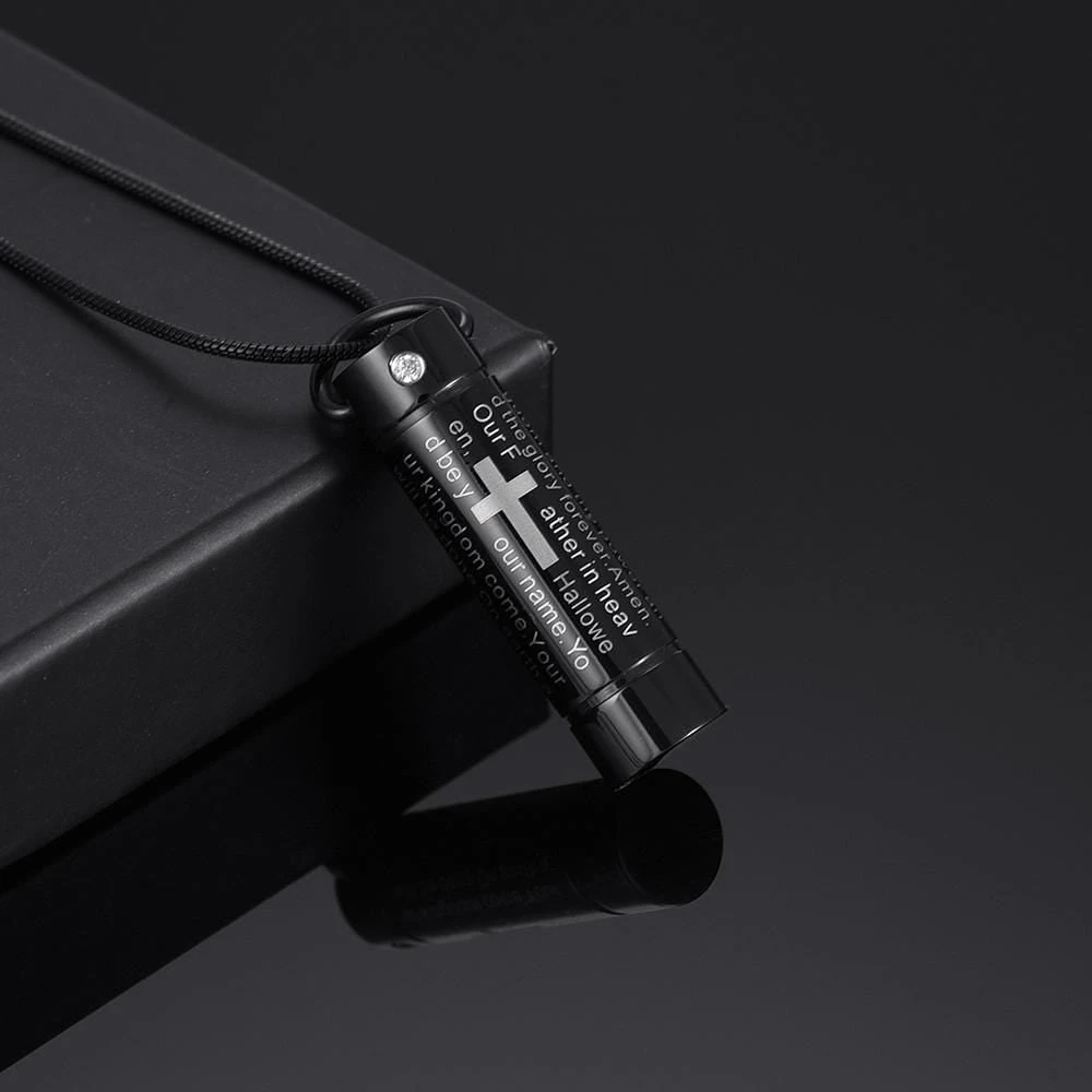 Men's Christian Necklace Urn Necklace 7 Men's Christian Necklace Urn Necklace - Image 5