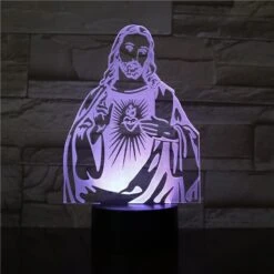 Christian Lamp Sacred Heart 16 Christian Lamp Sacred Heart -Lord's Guidance violet jesus christ night light lords guidance
