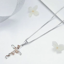 Women's Christian Necklace Flower Cross 6 Women's Christian Necklace Flower Cross -Lord's Guidance women flower cross necklace lord s guidance