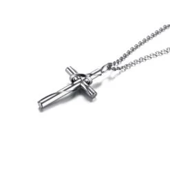 Women's Christian Necklace Cross With Ring -Lord's Guidance women ring cross necklace lord s guidance