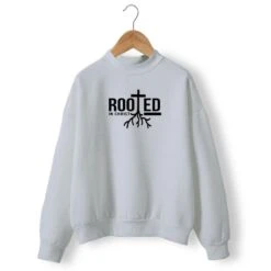 Christian Sweatshirt Rooted 15 Christian Sweatshirt Rooted -Lord's Guidance womens faith sweater gray