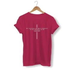Christian T-Shirt Stronger Faith 19 Christian T-Shirt Stronger Faith -Lord's Guidance womens faith t shirt burgundy