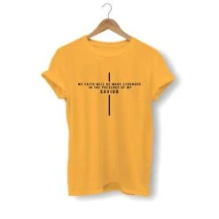 Christian T-Shirt Stronger Faith 16 Christian T-Shirt Stronger Faith -Lord's Guidance womens faith t shirt yellow