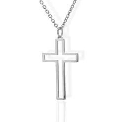 Women's Christian Necklace Hollowed 10 Women's Christian Necklace Hollowed -Lord's Guidance womens small cross necklace stainless steel