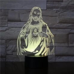 Christian Lamp Sacred Heart 17 Christian Lamp Sacred Heart -Lord's Guidance yellow jesus christ night light lords guidance