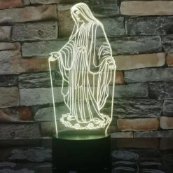 Christian Lamp Mother Mary 17 Christian Lamp Mother Mary -Lord's Guidance yellow virgin mary table lamp lords guidance